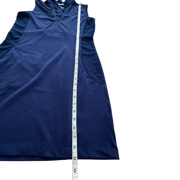 EP NY Sleeveless Dress in Blue with Stud Tape Trim size Small - Picture 5 of 8